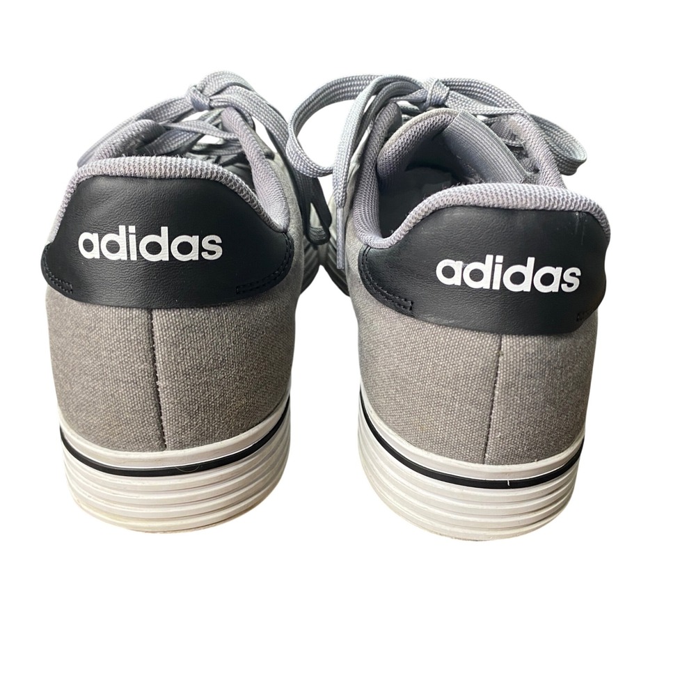 Adidas Daily 3.0 Mens Sneakers Grey Black Canvas Low Top Shoes IF4493 Size 10.5 - Picture 7 of 14